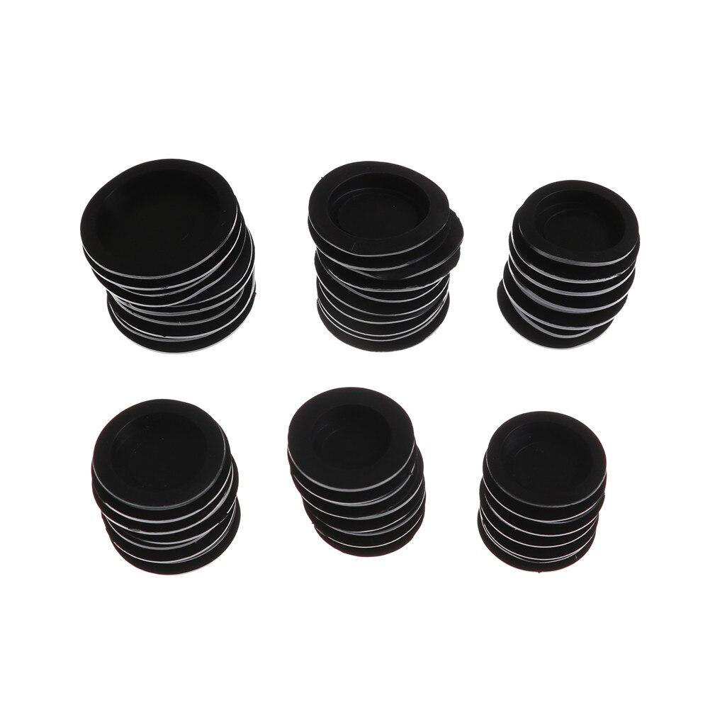 HEALEEP 50 Pièces Bouchons Tirelire En Caoutchouc Noir 27mm - Couvercles Ronds Parfaits Pour Tirelires En Plâtre Et Figurines