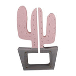 tirelire cactus en bois rose