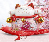 tirelire chat japonaise rose