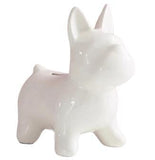 Tirelire chien design blanc en céramique