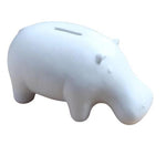 Tirelire hippopotame blanc en céramique