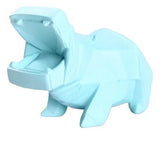 tirelire design hippopotame bleu