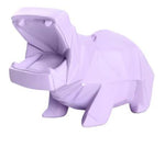 tirelire design hippopotame violet